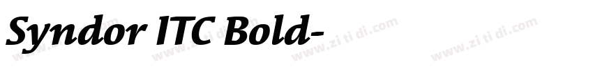 Syndor ITC Bold字体转换
